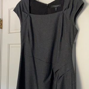 LK Bennett, Black Ribbon grey flannel dress